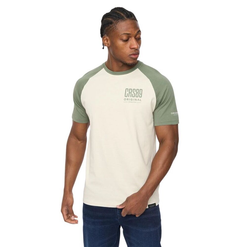 Crosshatch Mens Bretsby T-Shirt / Olive